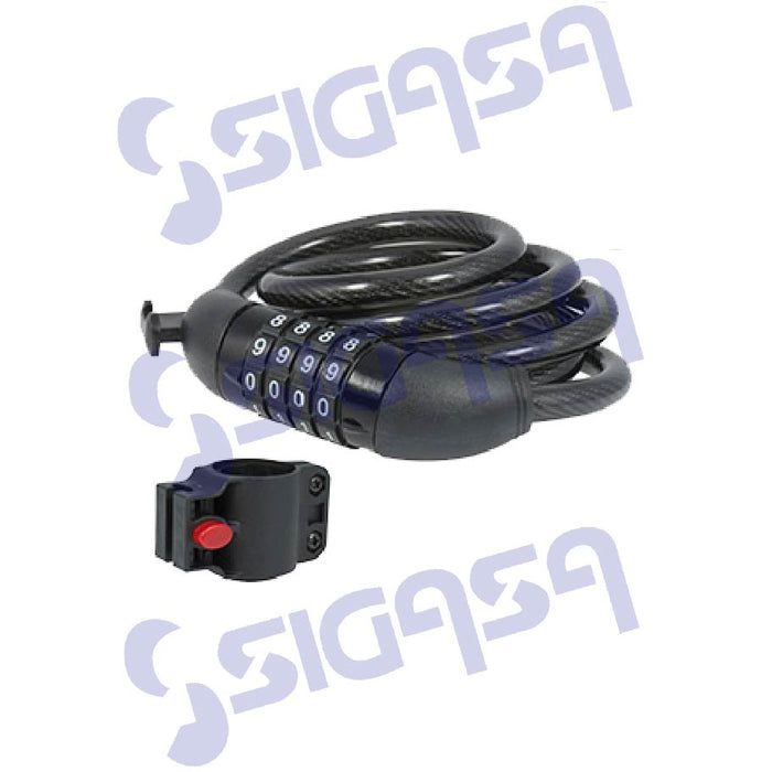 CANDADO LOCK 14CN C/CABLE Y COMBINACION 0.80x100cm