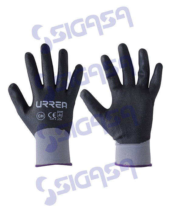 GUANTE URREA USGNC (SP1) NYLON GRIS C/POLIURETANO CHICO