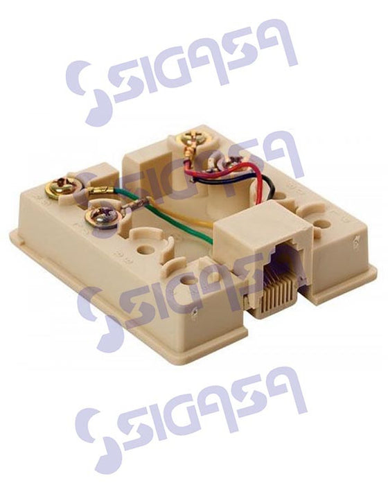 MODULAR TELEFONICO SOBREPONER 4 CONTS. STEREN 300-145, CMP-STEREN, SIGASA, SIGASA