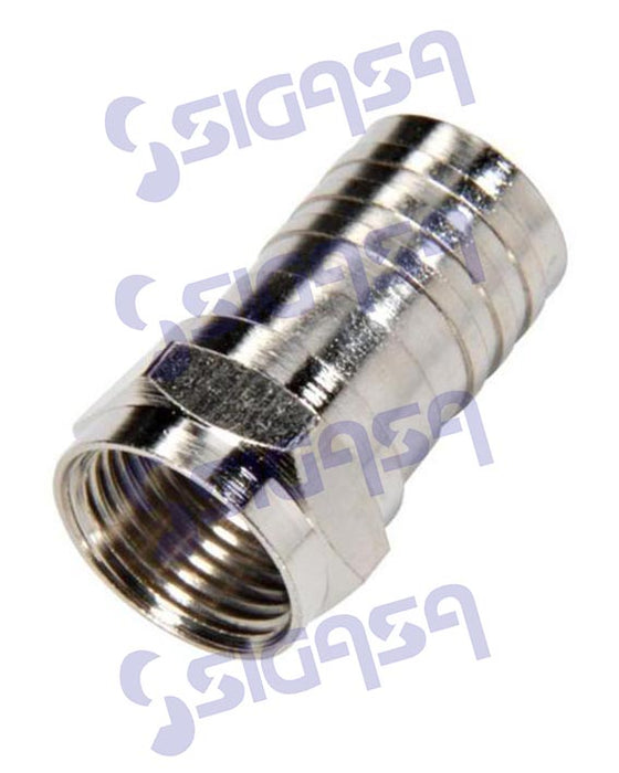 CONECTOR COAXIAL RG-6 C/ARILLO INTEGRADO STEREN 200-035