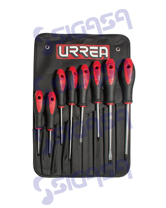JGO URREA 8600D C/8 DESARMADORES BIMETALICO COMB