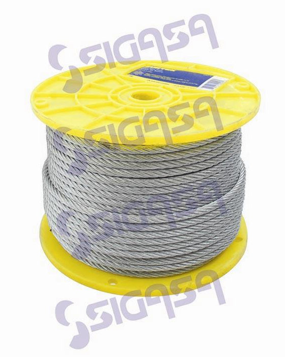 CABLE SURTEK CAP116 DE ACERO (PVL)3/16" C/FORRO  ROLLO C/75mt/7x7/1,678kg