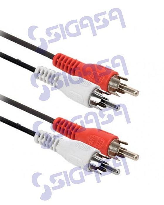 CABLE DE AUDIO 1.80 MTS. 2 CONEC RCA STEREN 255-125