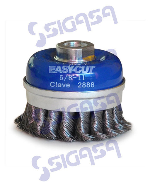 CEPILLO 2886 COPA 3"x5/8" TRENZADO ACERO AL CARBON, AUSTROMEX, SIGASA, SIGASA