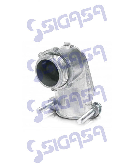 CONECTOR CURVO PLICA DE  13mm / 1/2", PLICA Y LICUATITE, SIGASA, SIGASA