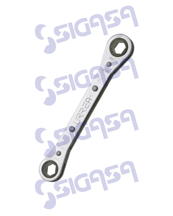 LLAVE URREA 1196M ESTIRAS PLANA 16x18mm C/MATRACA