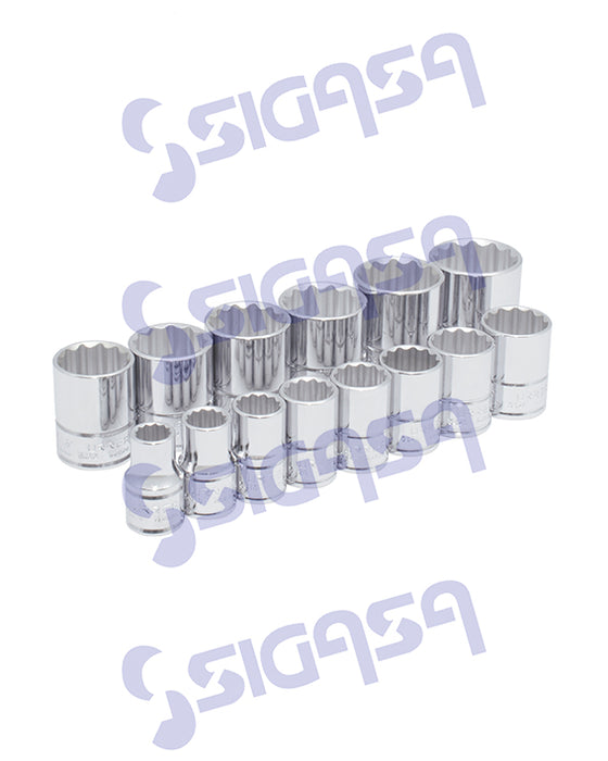 JGO URREA 5400PA (SP1) DADOS 1/2 STD 12P C/14PZA