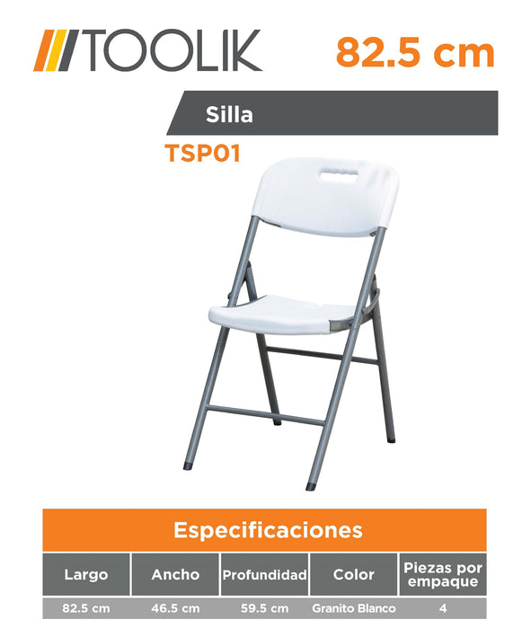 SILLA TOOLIK TSP01 PLEGABLE 83 X 47 PLASTICA