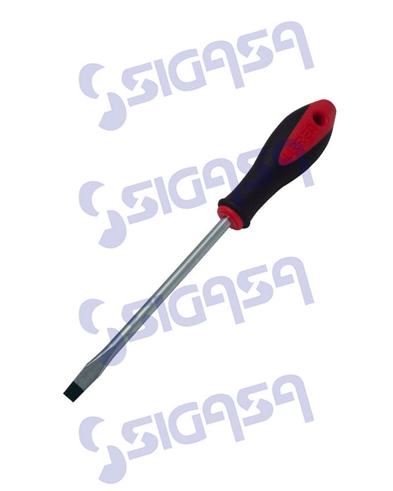 DESARMADOR URREA 8616 PLANO DR1/4x6 BIMATERIAL ROJO