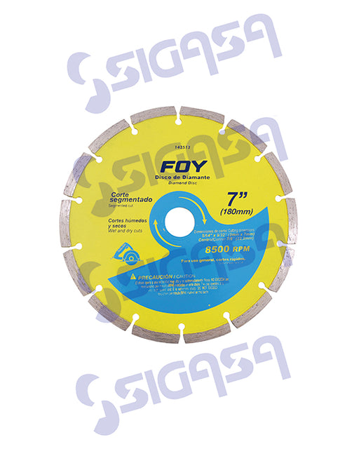 DISCO FOY 143513 DIAMANTE 7" SEGMENTADO - SIGASA