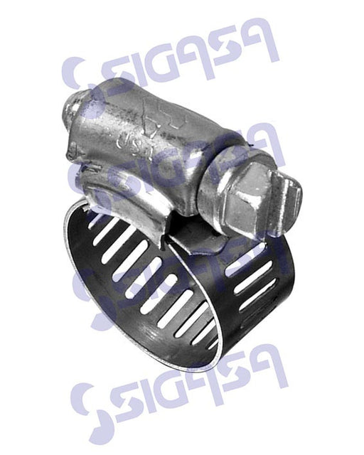 ABRAZADERA SIN FIN ACERO INOX # 64 "M" EXCEPTO TORNILLO 3-9/16 a 4-1/2, ABRAZADERAS, SIGASA, SIGASA