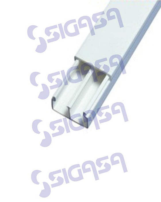 CANALETA BLANCA 18 x 48mm (2 vias) 2.00 mts, MUSTRI, SIGASA, SIGASA