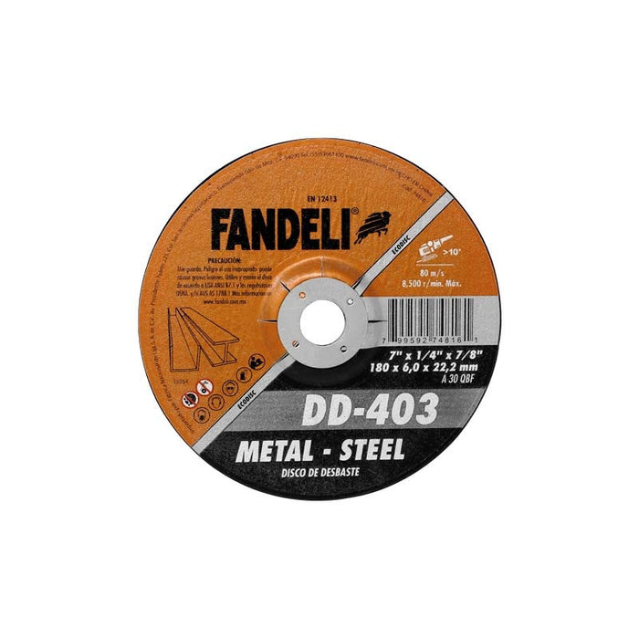 DISCO FANDELI ECO DD-403/74816 DE 7" DESBASTE METAL 180x6.0x22.2mm (561)