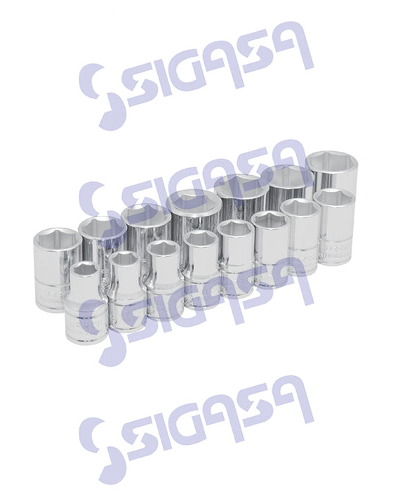 JGO URREA 54205 C/15 DADOS 1/2 LARGOS METRICOS 6P