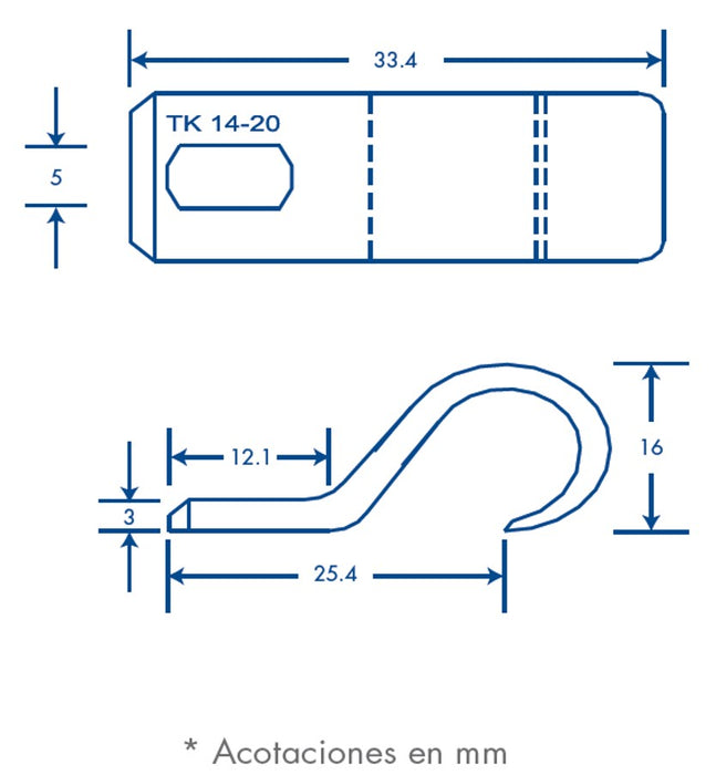 GRAPA PARA TORNILLO TK 14-20