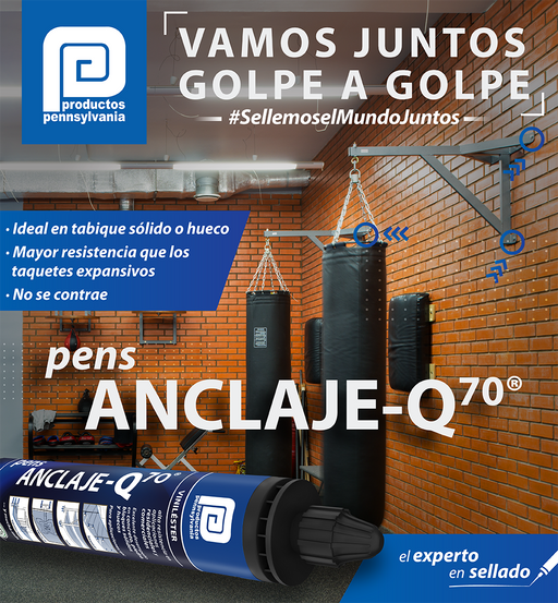 PENS ANCLAJE Q-70 GRIS CARTUCHO 300 ml. PENNSYLVANIA - SIGASA